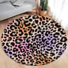 Exotic Narrative Textile  HighDefinition Leopard Print Architectural Rug 9