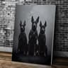Canine Narrative Canvas  HighDefinition Doberman Architectural Art 6