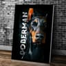 Canine Narrative Canvas  HighDefinition Doberman Architectural Art 11