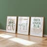 Retro Happy Hour Canvas Set  3pc Cin Cin Cheers Wall Art  Italian Pasta  Cocktail Prints For Bar Ca 6