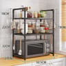 MultiPurpose Kitchen Microwave Rack  Thickened Adjustable Countertop Shelf  Oven Organizer With Hoo 7