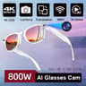 Smart AI Camera Glasses  800W HD Video Recording  Translation Sunglasses Waterproof Smart Glasses W 10