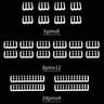 24Piece PC Cable Comb Set  Premium Wire Management Clamps  Motherboard  GPU Power Cable Organizer 6