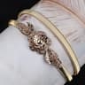 Elastic Gold Chain Belt  Leaf Motif Metallic Waistband  HighYield Sartorial Interaction Hub 13