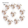 Flower Rhinestone  Pearl Buttons  10Piece Alloy Crystal Set  HighYield Ornamental Interaction Hub 10