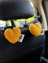 Plush HeartShaped Car Seatback Hooks 7