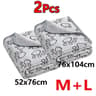 2Piece Premium Soft Fluffy Pet Blanket Set  HighQuality Warm Fleece Mat With Cute Paw Prints 10