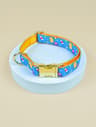 Patterned Pet Collar  Adjustable DoubleSided Print With GoldTone Metal Buckle 9