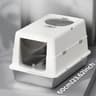 Stainless Steel Cat Litter Box With Privacy Flip Cover 4