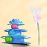 4Layer Interactive Feather Cat Turntable With Fun Toy Ball  Playing Stick 7