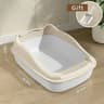SemiEnclosed AntiSplash Cat Litter Box With HighShield Walls 7