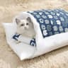 Kawaii Plush Sleeping Bag Cat Bed With Pillow 6