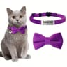 Customizable Engraved Cat Bow Tie  ID Collar Set 8