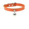 Colorful Adjustable Leather Pet Collar With Metallic Safety Bell 12