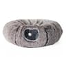 Plush Donut Cat Tunnel Bed  Round Convertible Play Labyrinth With Hanging Toy Balls  Washable Peeka 13