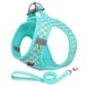 Checkered Breathable Reflective Pet Harness And Leash Set 11