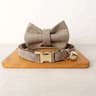 Personalized Premium Suit Fiber Cat And Dog Collar With Bow Tie 12