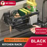 Aluminum Kitchen Sink Drain Rack With Removable Drip Tray  MultiFunctional Soap Sponge And Dishclot 8