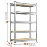 5Tier HeavyDuty Adjustable Metal Shelving Unit  MultiPurpose Garage Kitchen And Bedroom Storage Rac 9