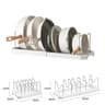 Expandable Kitchen Organizer Rack  HeavyDuty Retractable Cabinet Shelf For Bowls Pots And Cookware 8