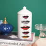 Ceramic Swab Storage Box  Modern Cosmetic Cotton Jar  Tabletop Building Craft Candle Holder 6