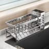 WallMounted Stainless Steel Sink Storage Rack  Rag Hanger 8