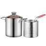 304 FoodGrade Stainless Steel Deep Fryer Pot With Strainer Basket  Lid 7