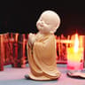 Serene Little Monk Figurine  Cute Buddha Statue For Zen Home Decor 10