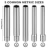 38Inch Drive Socket Set  6Point Shallow And Deep CRV Sockets With Ratchet Wrench Adapter 9