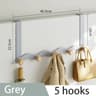 WaveShape OvertheDoor Iron  Raw Wood Organizer Rack 14
