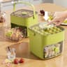 Large 48Grid DoubleLayer Ice Cube Maker And Storage Bin 3