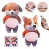 2Piece 3D Silicone Shiba Inu Stickers 5