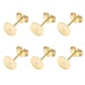 50Piece 925 SilverPlated Blank Post Earring Studs With Earring Backs 9