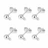 50Piece 925 SilverPlated Blank Post Earring Studs With Earring Backs 18