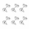 50Piece 925 SilverPlated Blank Post Earring Studs With Earring Backs 19