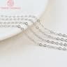 24K Gold Plated Brass Flat Oval Jewelry Chain 10