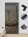 Left Large UShaped Zippered Screen Door Curtain 7