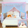 Princess Pink Twin Bed Canopy Curtains 7
