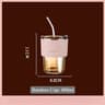 Reusable Glass Sipper Cup With Lid  Straw 7