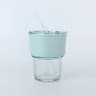 Reusable Glass Sipper Cup With Lid  Straw 16