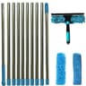2in1 Extended Window Cleaning Kit With 180 Swivel Squeegee  Microfiber Mop 6