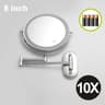 8Inch WallMounted Lighted Makeup Mirror With 10x Magnification 13