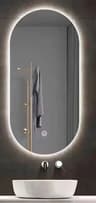 Oval Smart LED Bathroom Vanity Mirror With Defogger 9