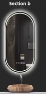Oval Smart LED Bathroom Vanity Mirror With Defogger 11