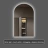Arch UShaped Smart LED Bathroom Vanity Mirror With Ambient Backlighting 13