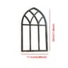 Minimalist Wooden Arched Windowpane Wall Mirror 7
