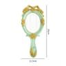 Vintage Embossed Rose Handheld Vanity Makeup Mirror 9