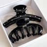 2Piece Korean Acrylic Polka Dot Arc Dragon Bone Shark Hair Claw Clips 6