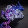 3D Printed Articulated Magic Dragon Model Movable Joint Figurine 8