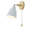 Nordic Wooden Wall Light With Zipper Pull Switch 6